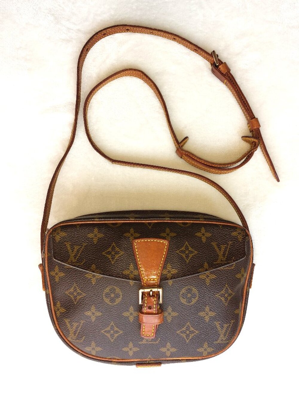 Vintage Louis Vuitton Monogram Canvas Leather Jeune Fille PM Crossbody Bag